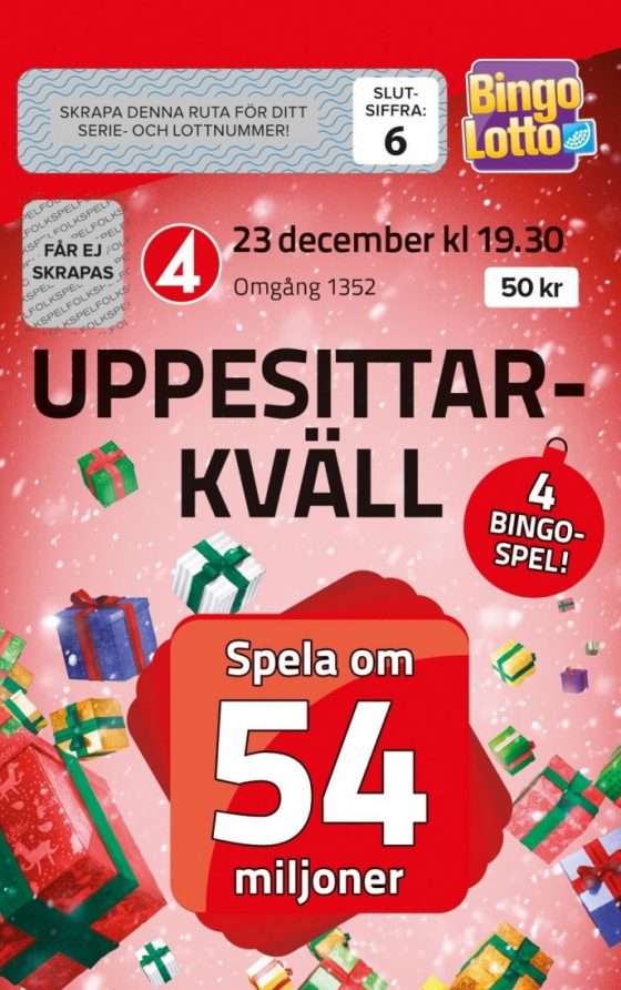 Bingolottos uppesittarkväll 2019 Emmas Julblogg