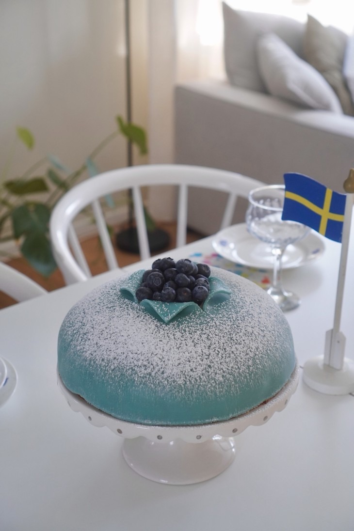 Prinsesstårta öppen med blåbär recept 