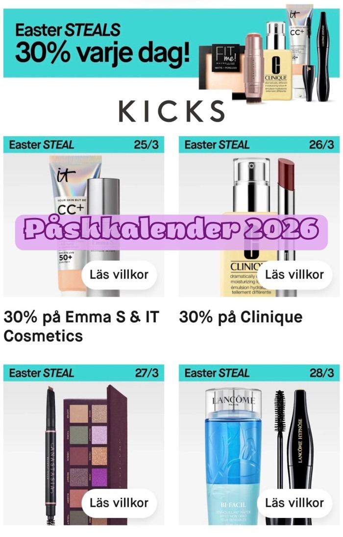 Kicks Påskkalender 2026